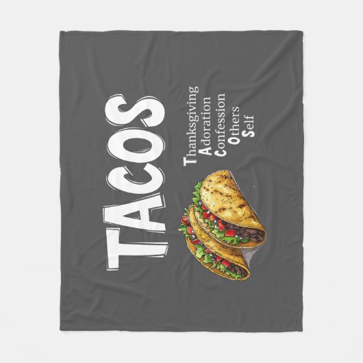 TACOS Gebed Fleece Deken (Voorkant)