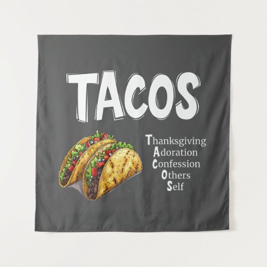 TACOS-gebedswandtapijt Wandkleed (Voorkant)