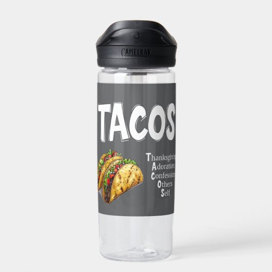 TACOS Gebedswasserfles Waterfles (Achterkant)