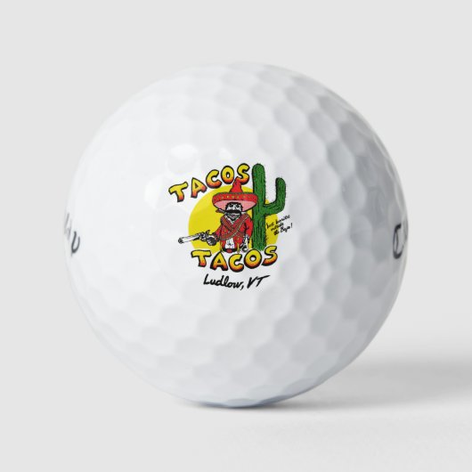 Tacos Golf bal set (Voorkant)