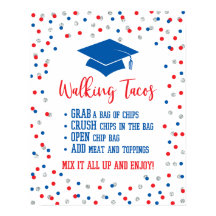 Tacos Graduation Party Sign Patriotic