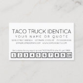 #TACOS hashtag loyaliteitspunkkaart Klantenkaartje (Achterkant)