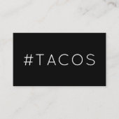 #TACOS hashtag loyaliteitspunkkaart Klantenkaartje (Voorkant)
