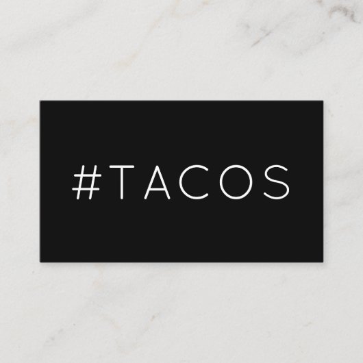 #TACOS hashtag loyaliteitspunkkaart Klantenkaartje (Voorkant)
