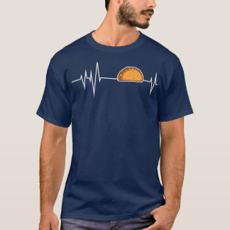 Tacos Heartbeat Taco Lover Food geeft Mexicaans T-shirt