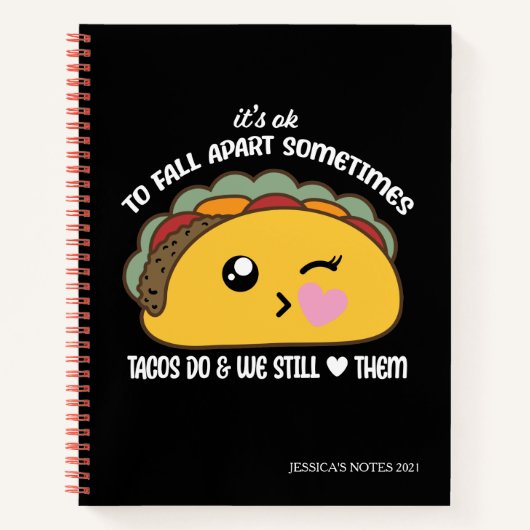Tacos Herfst Apart Meme Notitieboek (Voorkant)