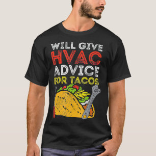 Tacos HVAC-technicus installateur Mexicaans voedse T-shirt
