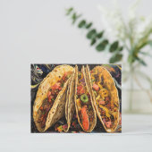 Taco's in een Klimt-stijl Briefkaart (Staand voorkant)