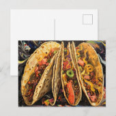 Taco's in een Klimt-stijl Briefkaart (Voorkant / Achterkant)