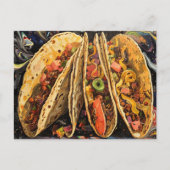 Taco's in een Klimt-stijl Briefkaart (Voorkant)
