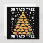 Taco's Kerstboom Grappig Kerst Eten Mexicaans  Feestdagenkaart (Voorkant / Achterkant)