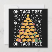 Taco's Kerstboom Grappig Kerst Eten Mexicaans  Feestdagenkaart (Voorkant)