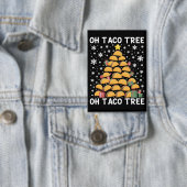 Tacos Kerstboom Grappig Kerstmis Foodie Mexicaans  Button (Insitu)