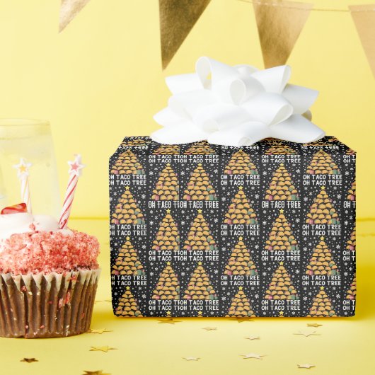 Tacos Kerstboom Grappige Kerst Eter Mexicaans Cadeaupapier (Verjaardagsfeest)