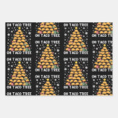 Tacos Kerstboom Grappige Kerstfoodie Mexicaans Inpakpapier Vel (Voorkant)