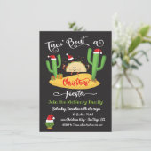Taco's kerstfeestuitnodiging kaart (Staand voorkant)