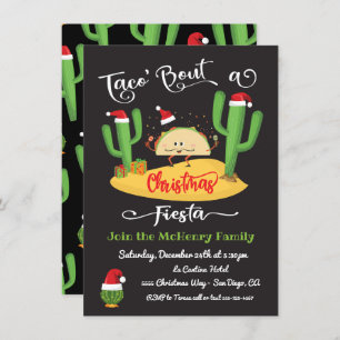 Taco's kerstfeestuitnodiging kaart