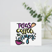 Tacos. Koffie. Kranen. Briefkaart (Staand voorkant)