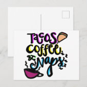 Tacos. Koffie. Kranen. Briefkaart (Voorkant / Achterkant)