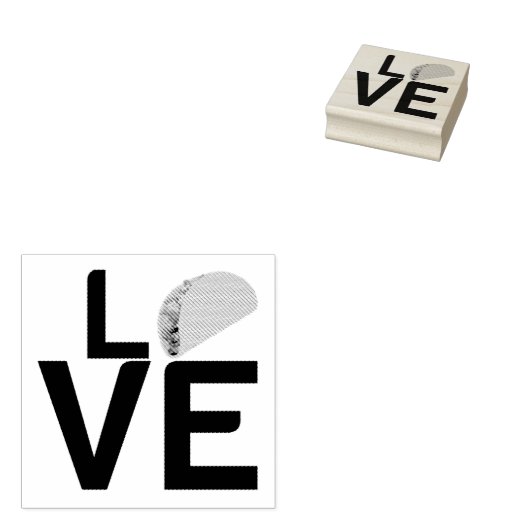 TACOS LOVE RUBBERSTEMPEL (Gestempeld)