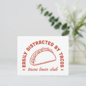 Tacos lovers club briefkaart (Staand voorkant)