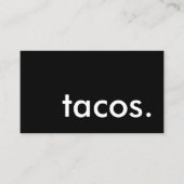 Taco's. Loyaliteit Punch Card Klantenkaartje (Voorkant)