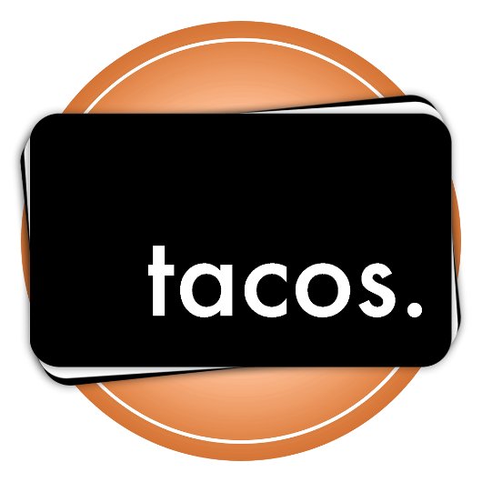 Taco's. Loyaliteit Punch Card Klantenkaartje