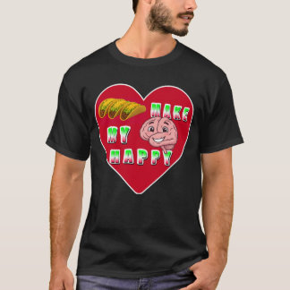 Taco's maken mijn brein gelukkig t-shirt