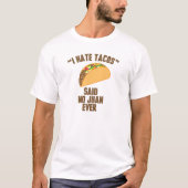 Taco's Mannen Basic T-Shirt (Voorkant)
