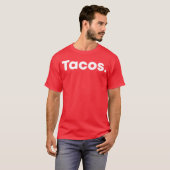 Tacos Meican Food Lovers minimalistic white tet gi T-shirt (Voorkant volledig)