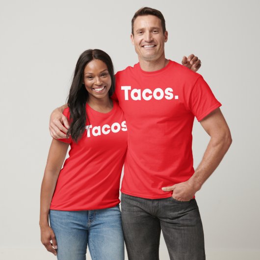 Tacos Meican Food Lovers minimalistic white tet gi T-shirt (Unisex)