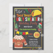 taco's met een lelijke trui-kerstfeest kaart (Voorkant)