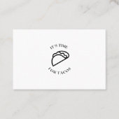 Tacos Mexicaanse fastfoodtijd Visitekaartje (Voorkant)