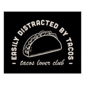 Tacos Mexicaanse food lover grappige quotes Perfect Poster (Voorkant)