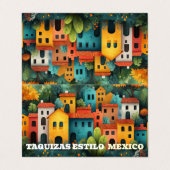 Taco's Mexicaanse stijl Visitekaartje (Buitenkant ongevouwen)
