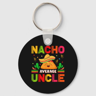 Tacos Nacho Gemiddelde Oom Familie Mannen Vaderdag Sleutelhanger