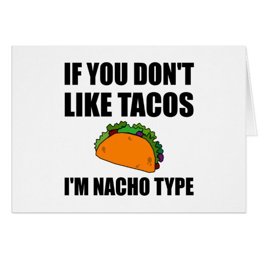 Tacos Nacho Type Funny Fan (Voorkant Horizontaal)