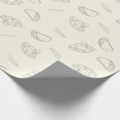 Tacos, Nachos en Chilies Sketchy Food Cadeaupapier (Hoek)