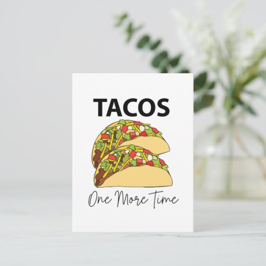 Taco's nog een keer Mexicaanse eten Taco Briefkaart (Staand voorkant)