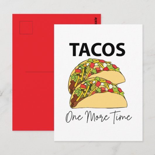 Taco's nog een keer Mexicaanse eten Taco Briefkaart (Voorkant / Achterkant)