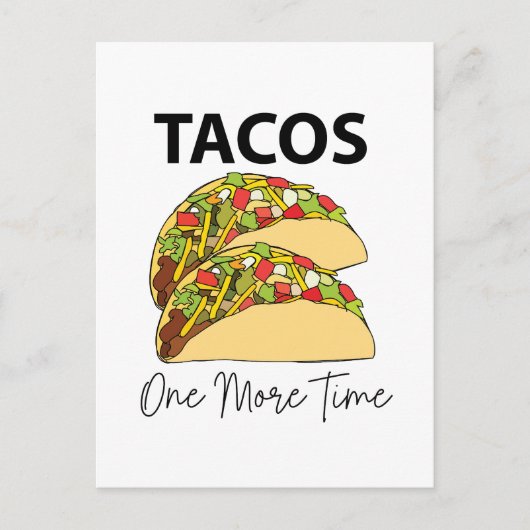 Taco's nog een keer Mexicaanse eten Taco Briefkaart (Voorkant)