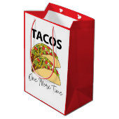 Taco's nog een keer Mexicaanse eten Taco Medium Cadeauzakje (Achterkant Gekanteld)