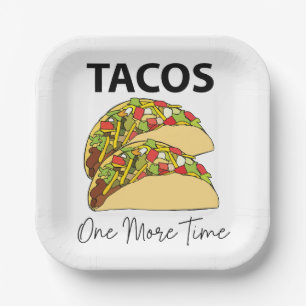 Taco's nog een keer Mexicaanse eten Taco Party Papieren Bordje