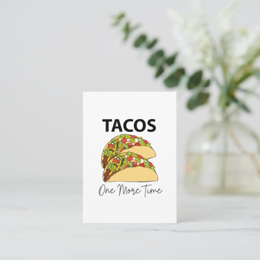 Taco's nog een keer Mexicaanse eten Taco Visitekaartje (Staand voorkant)