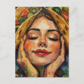 Taco's op mijn gedachten vrouw briefkaart (Voorkant)