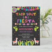 Taco's over een fideuitnodiging kaart (Staand voorkant)