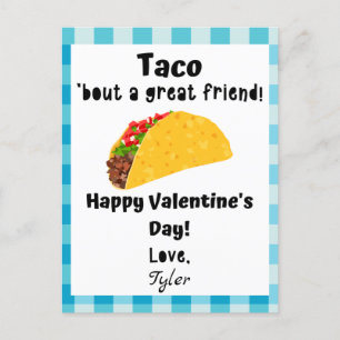 Taco's over een geweldige vriendenkaart voor Valen Feestdagenkaart