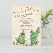 Taco's over een partijuitnodiging kaart (Staand voorkant)