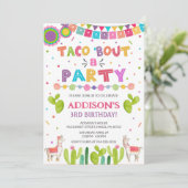 Taco's over een partijuitnodiging kaart (Staand voorkant)