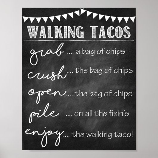 Tacos-partijteken lopen poster (Voorkant)